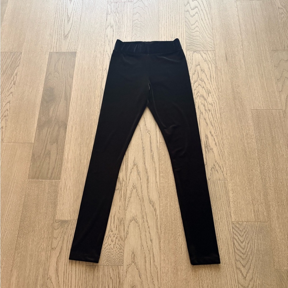 Domino Black Velvet Leggings